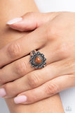 Fruity Frou-Frou - Brown Ring - Paparazzi Accessories Ring Bedazzle Me Pretty Mobile Fashion Boutique