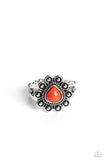 Fruity Frou-Frou - Orange Ring - Paparazzi Accessories Ring Bedazzle Me Pretty Mobile Fashion Boutique