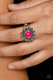 Fruity Frou-Frou - Pink Ring - Paparazzi Accessories Ring Bedazzle Me Pretty Mobile Fashion Boutique