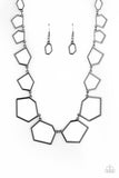 Full Frame Fashion - Black Necklace - Paparazzi Accessories Necklace Bedazzle Me Pretty Mobile Fashion Boutique
