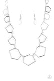 Full Frame Fashion - Silver Necklace - Paparazzi Accessories Necklace Bedazzle Me Pretty Mobile Fashion Boutique