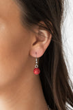 Full Frontier - Red Necklace - Paparazzi Accessories Necklace Bedazzle Me Pretty Mobile Fashion Boutique