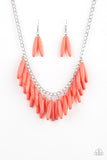 Full Of Flavor - Orange Necklace - Paparazzi Accessories Necklace Bedazzle Me Pretty Mobile Fashion Boutique