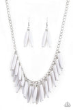 Full Of Flavor - White Necklace - Paparazzi Accessories Necklace Bedazzle Me Pretty Mobile Fashion Boutique