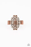 Full Of HAUTE Air - Copper Ring - Paparazzi Accessories Ring Bedazzle Me Pretty Mobile Fashion Boutique