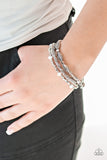 Full Of WANDER - White Bracelet - Paparazzi Accessories Bracelet Bedazzle Me Pretty Mobile Fashion Boutique