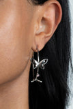 Full Out Flutter - Pink Earrings - Paparazzi Accessories Earrings FS-Bedazzle Me Pretty Mobile Fashion Boutique