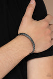 Full Rig - Black Mens Bracelet - Paparazzi Accessories Mens Bracelet Bedazzle Me Pretty Mobile Fashion Boutique