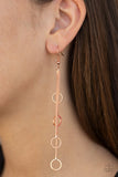 Full Swing Shimmer - Copper Earrings - Paparazzi Accessories Earrings Bedazzle Me Pretty Mobile Fashion Boutique