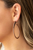 Fully Loaded - Copper Earrings - Paparazzi Accessories Earrings Bedazzle Me Pretty Mobile Fashion Boutique
