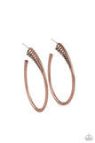 Fully Loaded - Copper Earrings - Paparazzi Accessories Earrings Bedazzle Me Pretty Mobile Fashion Boutique