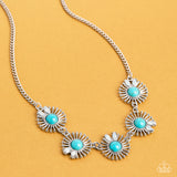 Fully Solar-Powered - Blue Necklace - Paparazzi Accessories Necklace Bedazzle Me Pretty Mobile Fashion Boutique