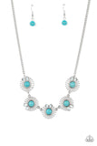 Fully Solar-Powered - Blue Necklace - Paparazzi Accessories Necklace Bedazzle Me Pretty Mobile Fashion Boutique