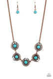 Fully Solar-Powered - Copper Necklace - Paparazzi Accessories Necklace Bedazzle Me Pretty Mobile Fashion Boutique