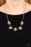Fully Solar-Powered - Gold Necklace - Paparazzi Accessories Necklace Bedazzle Me Pretty Mobile Fashion Boutique