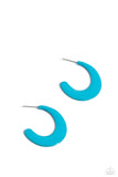 Fun-Loving Feature - Blue Earrings - Paparazzi Accessories Earrings Bedazzle Me Pretty Mobile Fashion Boutique
