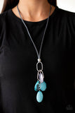 Fundamentally Flirtatious - Blue Necklace - Paparazzi Accessories Necklace Bedazzle Me Pretty Mobile Fashion Boutique