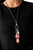 Fundamentally Flirtatious - Orange Necklace - Paparazzi Accessories Necklace Bedazzle Me Pretty Mobile Fashion Boutique
