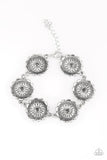 Funky Flower Child - Silver Bracelet - Paparazzi Accessories Bracelet Bedazzle Me Pretty Mobile Fashion Boutique