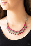 Future Fashionista - Pink Necklace - Paparazzi Accessories Necklace Bedazzle Me Pretty Mobile Fashion Boutique