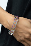 Future, Past, and POLISHED - Pink Bracelet - Paparazzi Accessories Bracelet Bedazzle Me Pretty Mobile Fashion Boutique