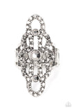 Futuristic Free Spirit - Silver Ring - Paparazzi Accessories Ring Bedazzle Me Pretty Mobile Fashion Boutique