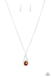 Gala Gleam - Brown Necklace - Paparazzi Accessories Necklace Bedazzle Me Pretty Mobile Fashion Boutique