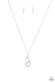 Gala Gleam - White Necklace - Paparazzi Accessories Necklace Bedazzle Me Pretty Mobile Fashion Boutique