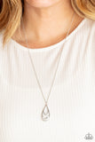 Gala Gleam - White Necklace - Paparazzi Accessories Necklace Bedazzle Me Pretty Mobile Fashion Boutique