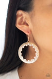 Gala Glitter - Gold Earrings - Paparazzi Accessories Earrings Bedazzle Me Pretty Mobile Fashion Boutique
