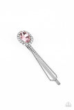 Gala Glitz - Pink Hair Clip - Paparazzi Accessories Hair Clip Bedazzle Me Pretty Mobile Fashion Boutique