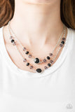 Gala Glow - Black Necklace - Paparazzi Accessories Necklace Bedazzle Me Pretty Mobile Fashion Boutique