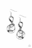 Galactic Drama - Silver Earrings - Paparazzi Accessories Earrings Bedazzle Me Pretty Mobile Fashion Boutique