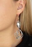 Galactic Drama - Silver Earrings - Paparazzi Accessories Earrings Bedazzle Me Pretty Mobile Fashion Boutique