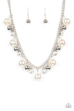 Galactic Gala - White Necklace - Paparazzi Accessories Necklace Bedazzle Me Pretty Mobile Fashion Boutique