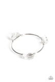 Galactic Getaway - White Bracelet - Paparazzi Accessories Bracelet Bedazzle Me Pretty Mobile Fashion Boutique