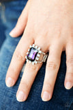 Galactic Glamour - Purple Ring - Paparazzi Accessories Ring Bedazzle Me Pretty Mobile Fashion Boutique