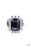Galactic Glamour - Purple Ring - Paparazzi Accessories Ring Bedazzle Me Pretty Mobile Fashion Boutique