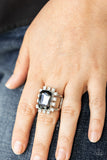 Galactic Glamour - Silver Ring - Paparazzi Accessories Ring Bedazzle Me Pretty Mobile Fashion Boutique