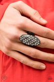 Galactic Glitz - Black Ring - Paparazzi Accessories Ring Bedazzle Me Pretty Mobile Fashion Boutique