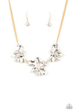 Galactic Goddess - Gold Necklace - Paparazzi Accessories Necklace Bedazzle Me Pretty Mobile Fashion Boutique