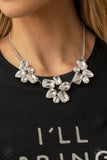 Galactic Goddess - White Necklace - Paparazzi Accessories Necklace Bedazzle Me Pretty Mobile Fashion Boutique