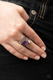 Galactic Governess - Purple Ring - Paparazzi Accessories Ring Bedazzle Me Pretty Mobile Fashion Boutique