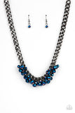 Galactic Knockout - Blue Necklace - Paparazzi Accessories Necklace Bedazzle Me Pretty Mobile Fashion Boutique