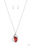Galactic Wonder - Red Necklace - Paparazzi Accessories Necklace Bedazzle Me Pretty Mobile Fashion Boutique
