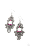 Galapagos Gala - Pink Earrings - Paparazzi Accessories Earrings Bedazzle Me Pretty Mobile Fashion Boutique