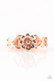 Galapagos Gardens - Copper Ring - Paparazzi Accessories Ring Bedazzle Me Pretty Mobile Fashion Boutique