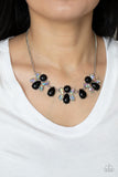 Galaxy Gallery - Black Necklace - Paparazzi Accessories Necklace Bedazzle Me Pretty Mobile Fashion Boutique