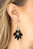 Galaxy Grandeur - Black Earrings - Paparazzi Accessories Earrings Bedazzle Me Pretty Mobile Fashion Boutique