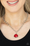 Gallery Gem - Red Necklace - Paparazzi Accessories Necklace Bedazzle Me Pretty Mobile Fashion Boutique